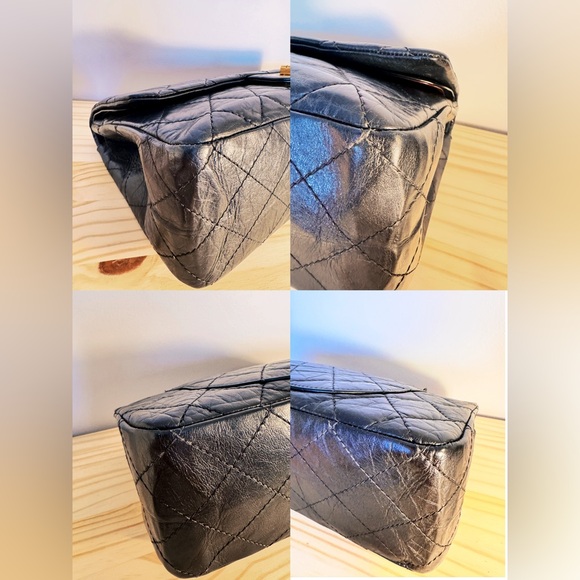 Authentic Chanel 2.55 calfskin medium size 226 Quilted double flap Bag - Picture 4 of 16